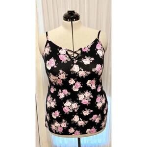 Torrid floral  tank top with criss cross tie. Size 2.